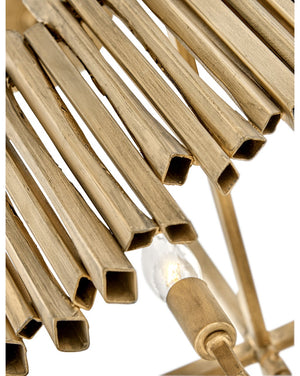 Roca 24" Five Lights Medium Drum Chandelier, Burnished Gold