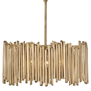 Roca 24" Five Lights Medium Drum Chandelier, Burnished Gold