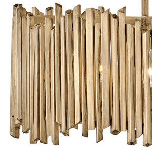 Roca 24" Five Lights Medium Drum Chandelier, Burnished Gold