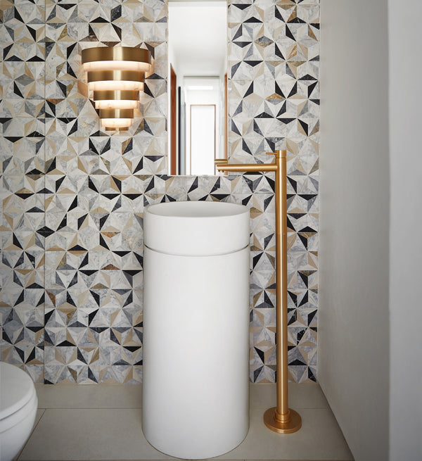 Echelon 12" Medium LED Sconce, Heritage Brass