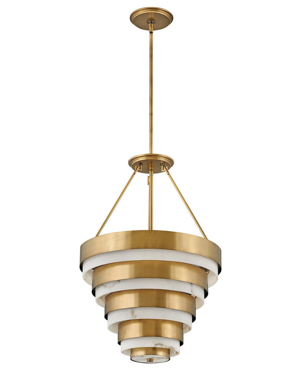 Echelon 18" Four Lights Large Pendant, Heritage Brass