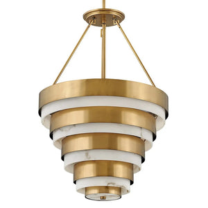 Echelon 18" Four Lights Large Pendant, Heritage Brass