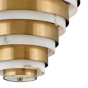 Echelon 18" Four Lights Large Pendant, Heritage Brass