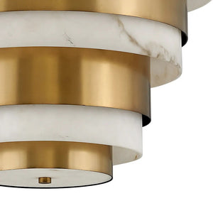 Echelon 27" Eight Lights Medium Multi Tier Chandelier, Heritage Brass