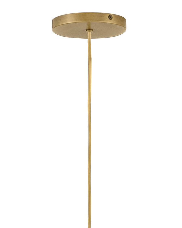 Skye 11" One Light Small Pendant, Heritage Brass / Cased Opal Glass