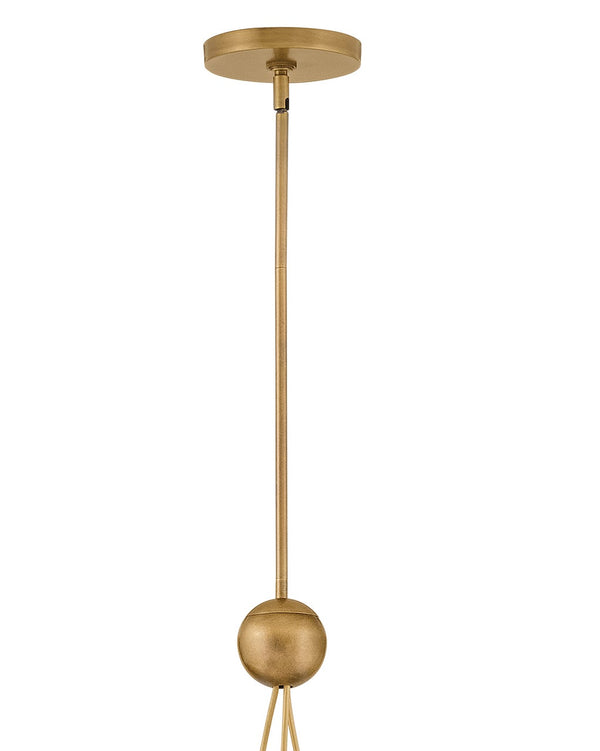 Skye 18" Three Lights Large Pendant, Heritage Brass / Cased Opal Glass