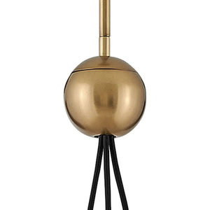 Skye 18" Three Lights Large Pendant, Heritage Brass / Clear Glass