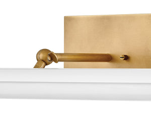 Juno 24" Medium Adjustable LED Accent Light, Heritage Brass / Gloss White