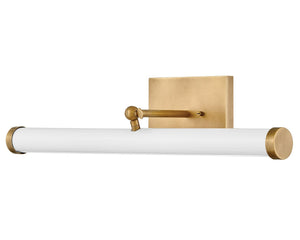 Juno 24" Medium Adjustable LED Accent Light, Heritage Brass / Gloss White