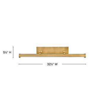 Juno 32" Large Adjustable LED Accent Light, Heritage Brass