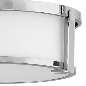 Clutch 16" Three Lights Medium Flush Mount, Chrome