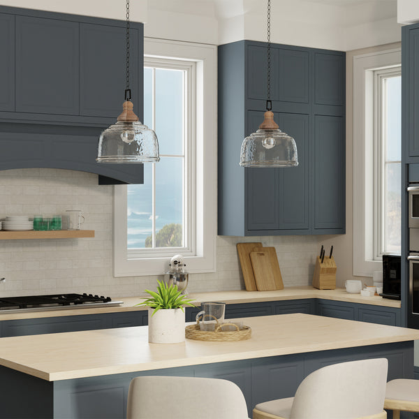 Finley 14" One Light Pendant, Grey Wash and Grey Iron