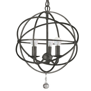 Soleil 12.5'' Three Light Mini Chandelier, English Bronze - Alternate Product Image 1.jpg
