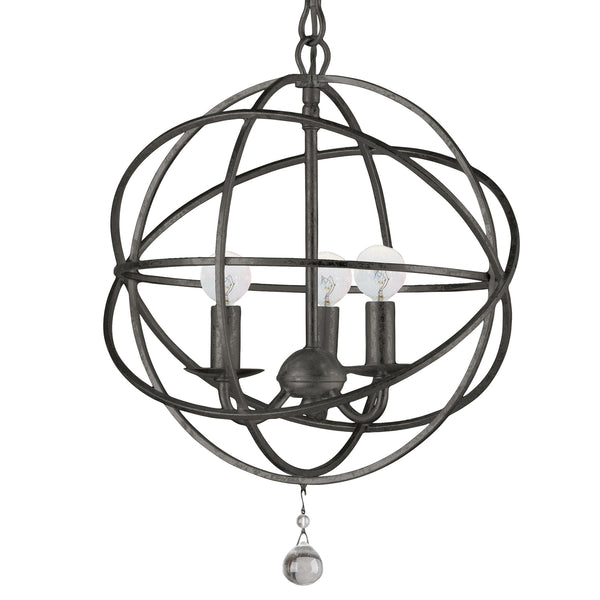 Soleil 12.5'' Three Light Mini Chandelier, English Bronze - Alternate Product Image 1.jpg