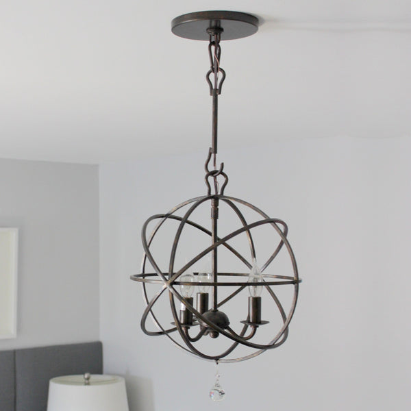 Soleil 12.5'' Three Light Mini Chandelier, English Bronze - Alternate Product Image 2.jpg