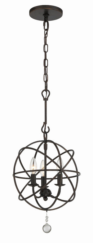 Soleil 12.5'' Three Light Mini Chandelier, English Bronze - Main Product Image.jpg