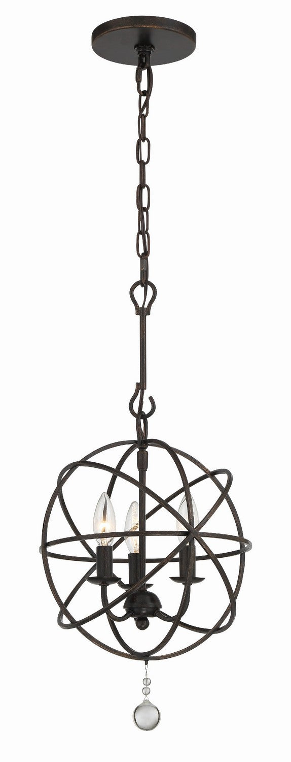 Soleil 12.5'' Three Light Mini Chandelier, English Bronze - Main Product Image.jpg
