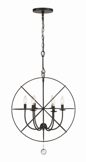 Soleil 22.5'' Six Light Chandelier, English Bronze Alt 4.jpg
