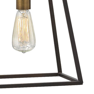 Casting 10" One Light Small Open Frame Pendant, Bronze