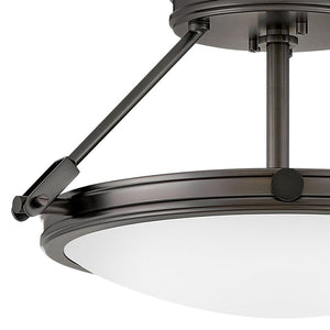Dorian 15" Three Lights Medium Semi-Flush Mount, Black Oxide