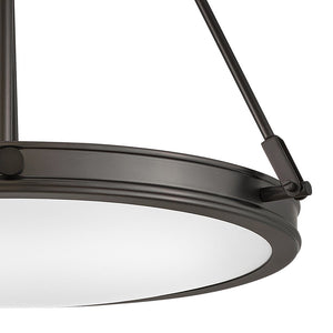 Dorian 21" Four Lights Small Pendant, Black Oxide