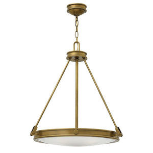 Dorian 21" Four Lights Small Pendant, Heritage Brass
