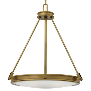 Dorian 21" Four Lights Small Pendant, Heritage Brass