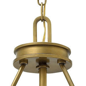 Dorian 21" Four Lights Small Pendant, Heritage Brass