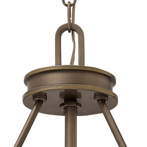 Dorian 21" Four Lights Small Pendant, Light Oiled Bronze