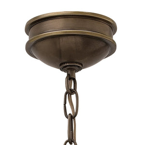 Dorian 21" Four Lights Small Pendant, Light Oiled Bronze
