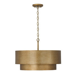 Marlo 21" Four Lights Dual Mount Tiered Pendant, Mystic Luster