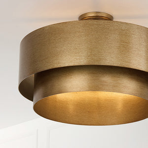Marlo 21" Four Lights Dual Mount Tiered Pendant, Mystic Luster