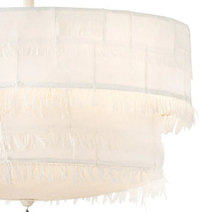 Baya 18" Four Lights Medium Semi-Flush Mount, Textured Plaster