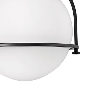 Pinnacle 11" One Light Small Semi-Flush Mount, Black