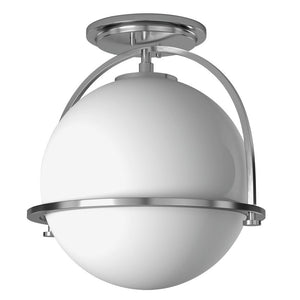 Pinnacle 11" One Light Small Semi-Flush Mount, Brushed Nickel