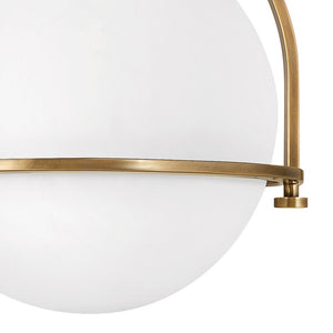 Pinnacle 11" One Light Small Semi-Flush Mount, Heritage Brass