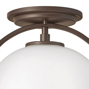 Pinnacle 11" One Light Small Semi-Flush Mount, Buckeye Bronze