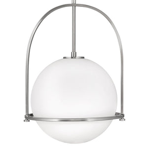 Pinnacle 15" One Light Medium Pendant, Brushed Nickel