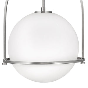 Pinnacle 15" One Light Medium Pendant, Brushed Nickel