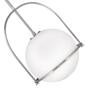Pinnacle 15" One Light Medium Pendant, Brushed Nickel