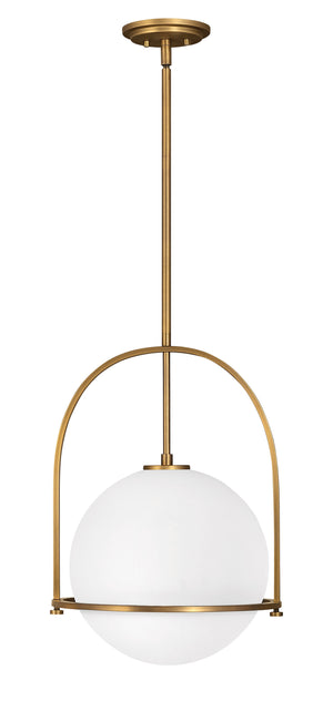 Pinnacle 15" One Light Medium Pendant, Heritage Brass