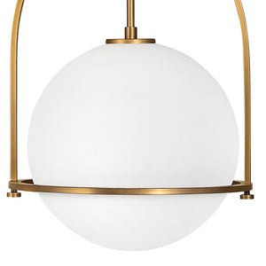 Pinnacle 15" One Light Medium Pendant, Heritage Brass