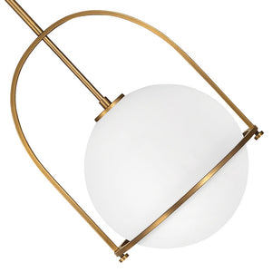 Pinnacle 15" One Light Medium Pendant, Heritage Brass