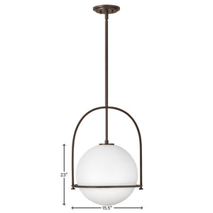 Pinnacle 15" One Light Medium Pendant, Buckeye Bronze