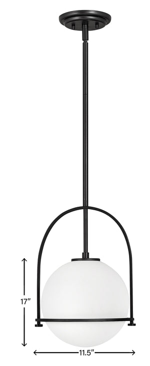Pinnacle 11" One Light Small Pendant, Black