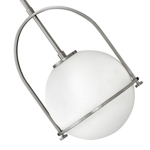 Pinnacle 11" One Light Small Pendant, Brushed Nickel
