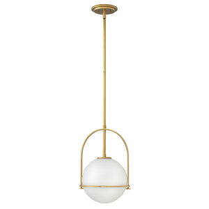 Pinnacle 11" One Light Small Pendant, Heritage Brass