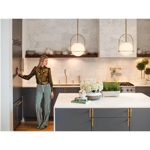 Pinnacle 11" One Light Small Pendant, Heritage Brass