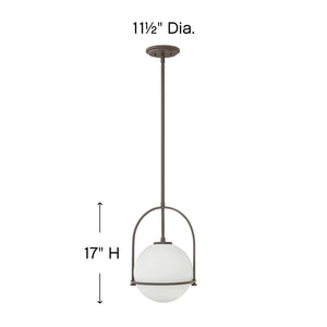 Pinnacle 11" One Light Small Pendant, Buckeye Bronze
