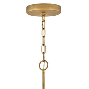 Raffi 30" Medium LED Single Tier Chandelier, Burnished Gold